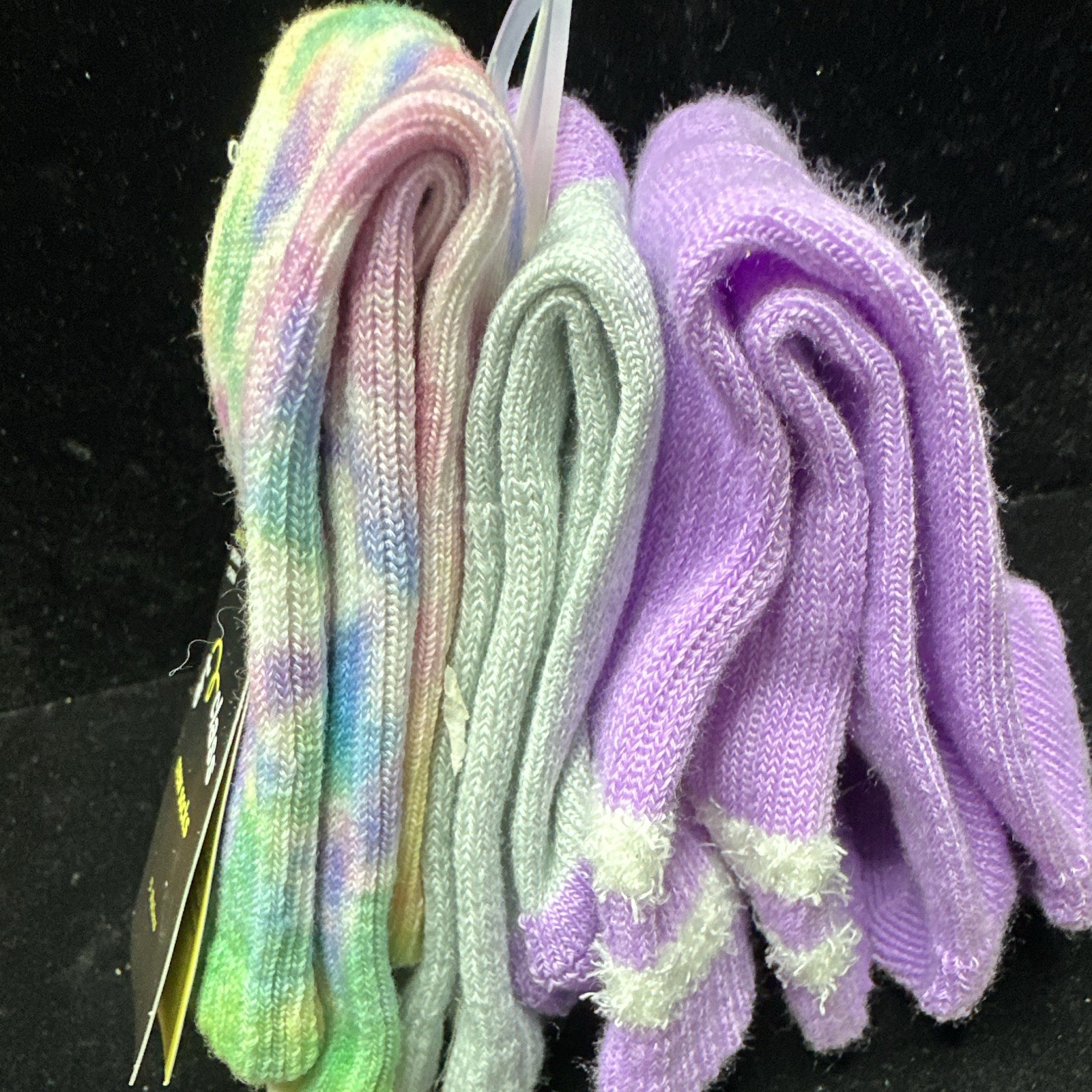 art class Unisex Kids Crew Socks Tie-Dye Multicolor 3 Pairs Size S