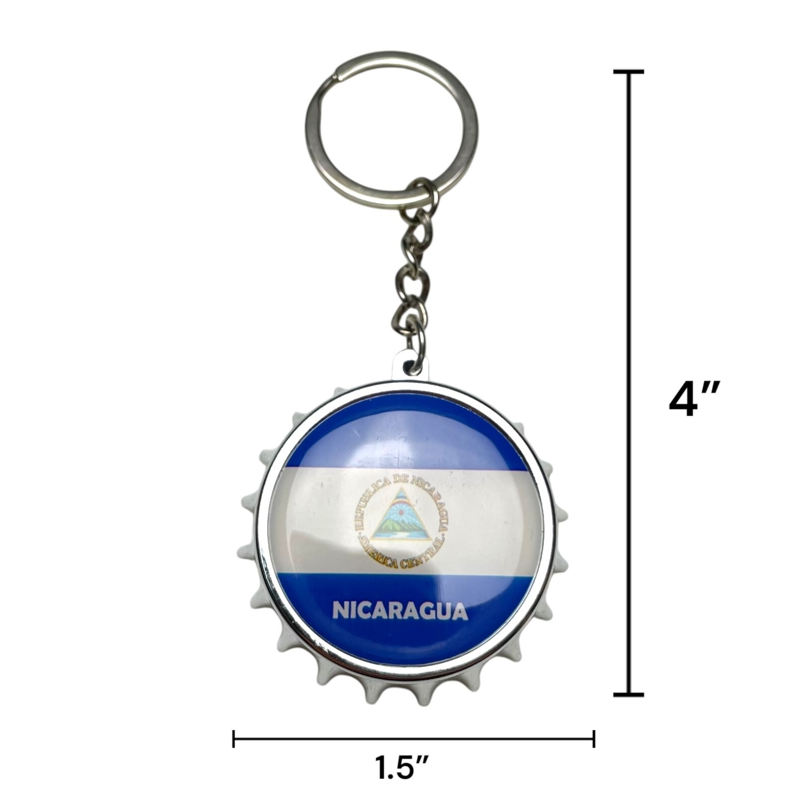 Nicaragua Keychain with Bottle Opener – Llavero de Nicaragua