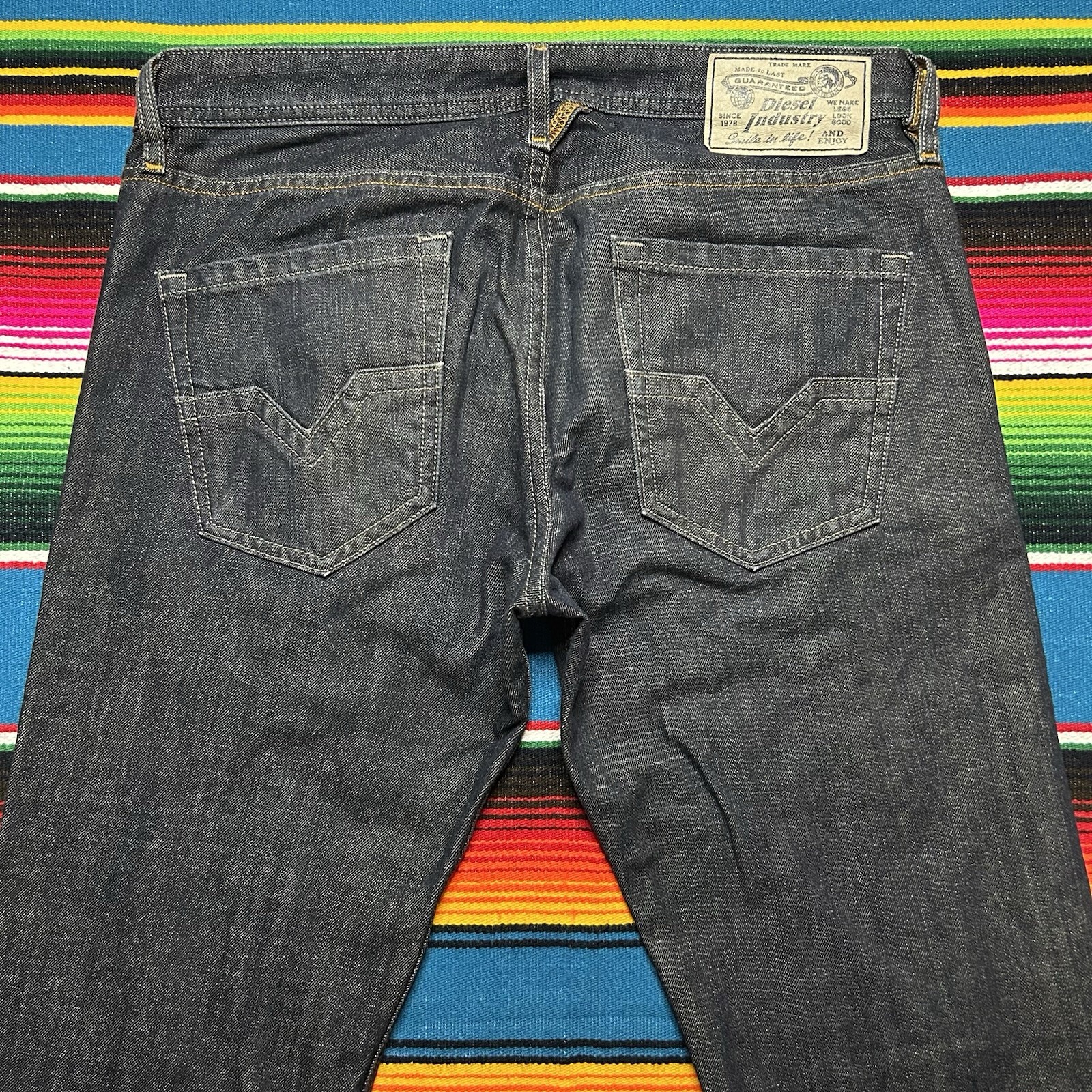 Diesel Larkee Jeans Size 32×32 Blue Indigo Regular Straight Y2K Made in USA READ