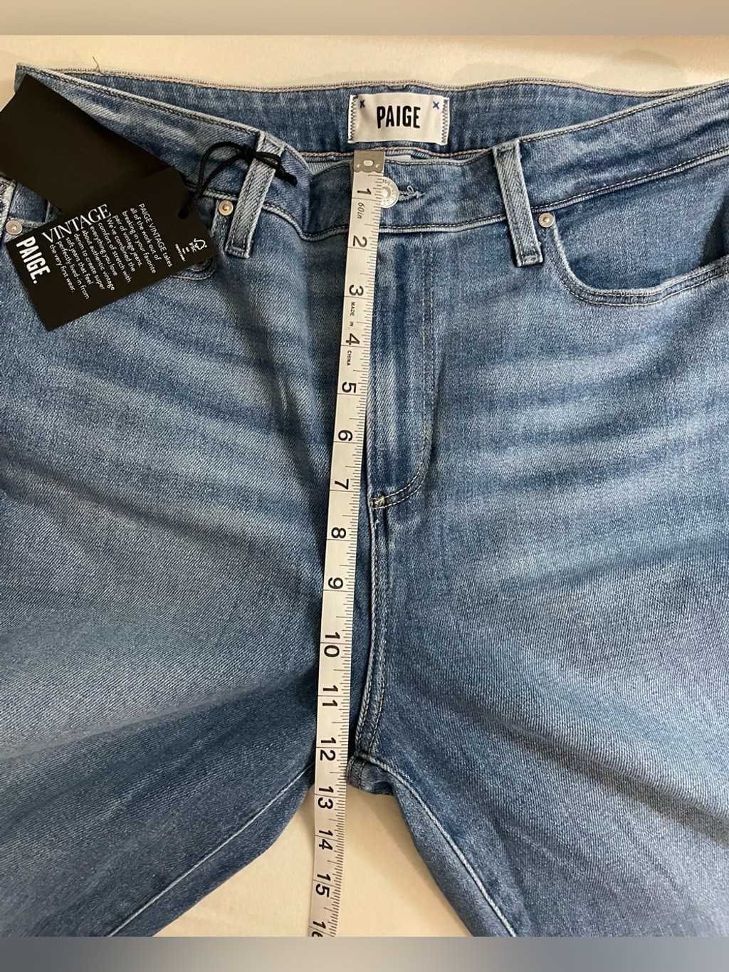PAIGE NWT Claudine High Rise Ankle Flare Blue Jeans Size 31