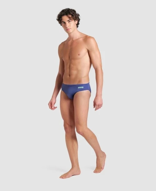 Arena men water dusk blue team Swim Brief bikini swimwear size 32 34 36