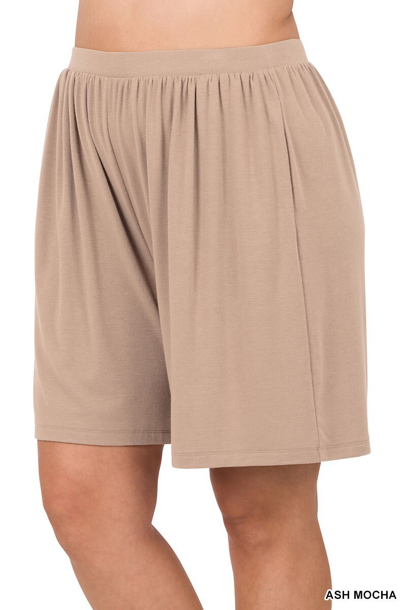 1X 2X 3X Women’s Shorts Plus Size with Pockets Elastic Waist Relaxed Fit
