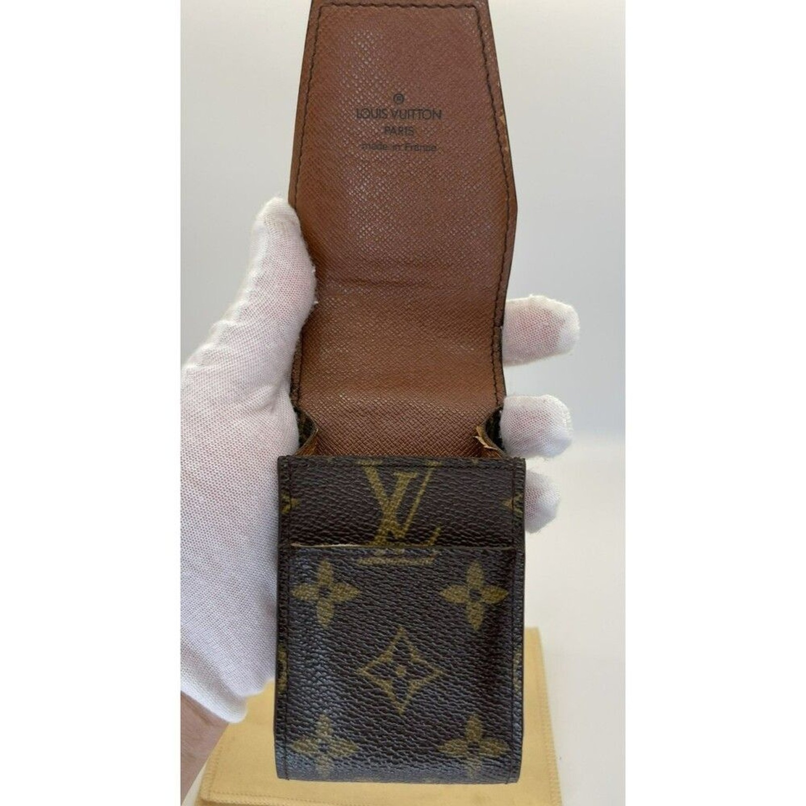 Louis Vuitton Monogram Cigarette Tobacco Case Brown w/ Dust Bag – Authentic/78