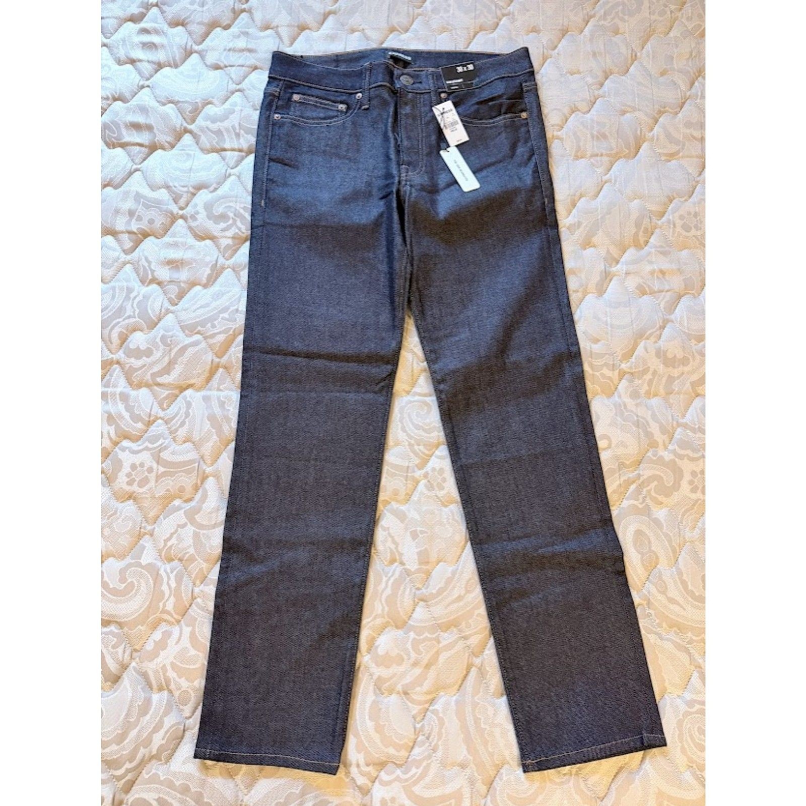 Express Mens Slim Straight Stretch Jeans 30×30 Dark Wash Denim NWT Brand New
