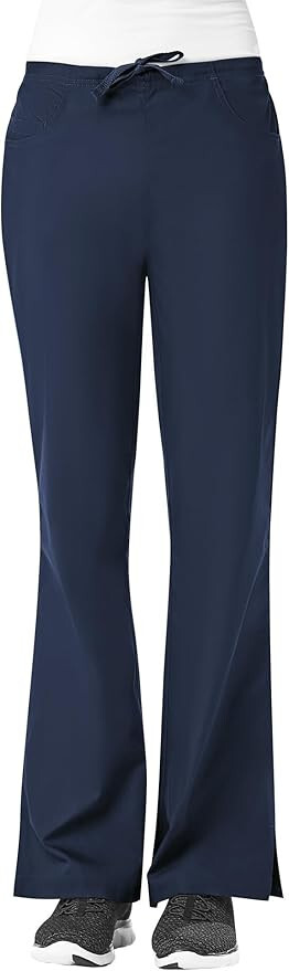 Maevn Core Women 9026 Flare Leg Scrub Pants Elastic Drawstring Back Size XXS-XXL