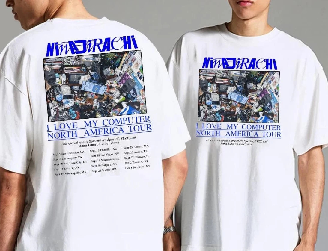 2 sides shirt Ninajirachi I Love My Computer North America Tour 1F2898