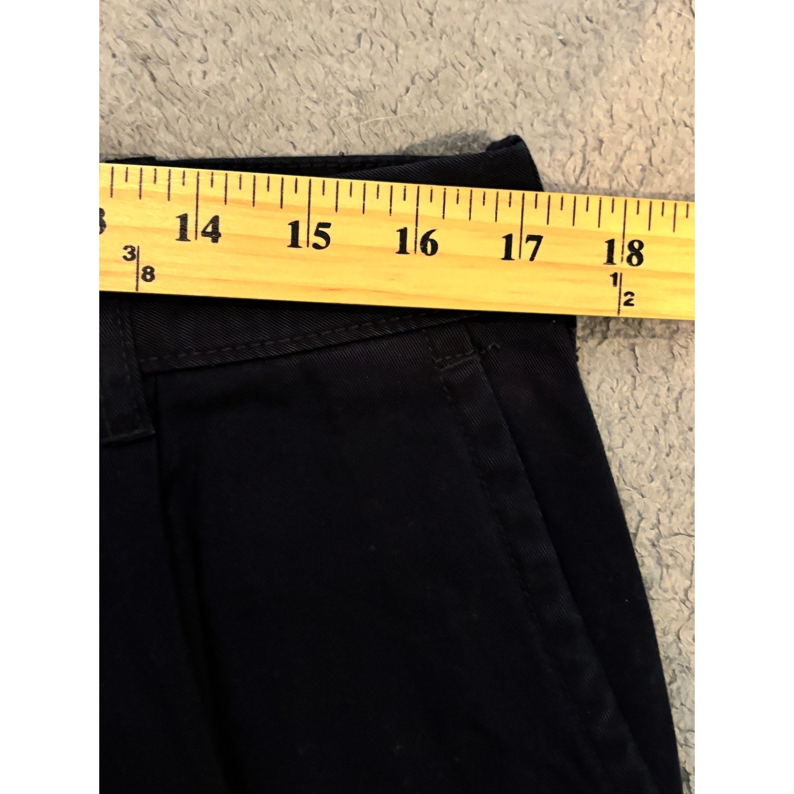 Black Brown 1826 Mens Navy Blue Cotton Pleated Classic Fit Shorts Size 34 NWT