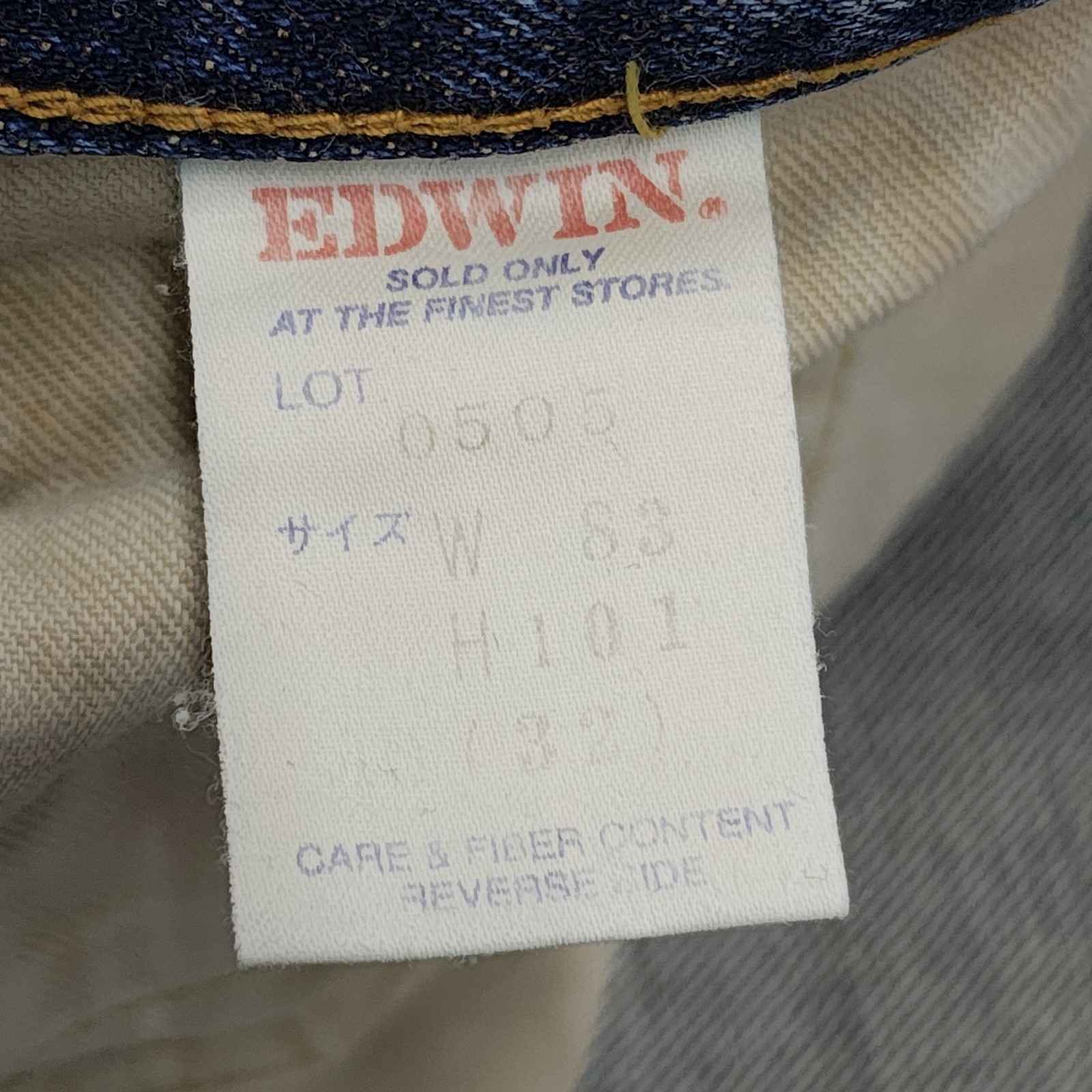 80s-90s VINTAGE edwin jeans men 505 W32 L30 made in Japan denim【E065】
