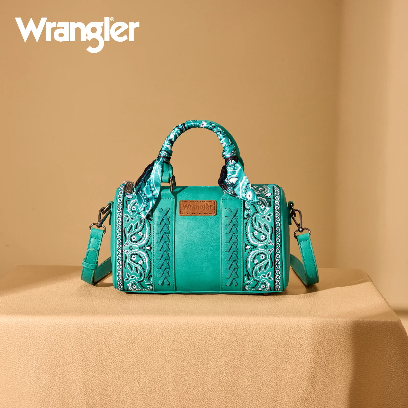 Wrangler Bandana Paisley Print Barrel Crossbody