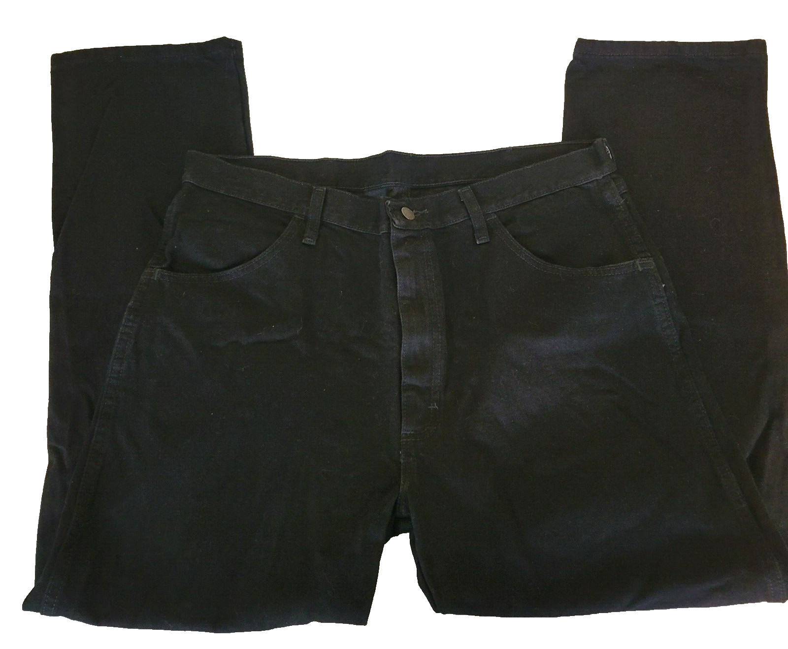New Rustler by Wrangler Mens Regular Fit Straight Leg Jeans 38*30 Black Durable