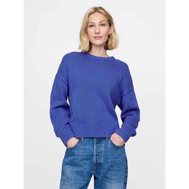 NWT Gap 100% Cotton Relaxed Crew Sweater XS