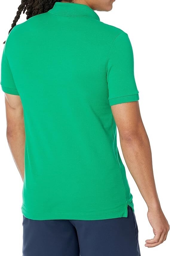 Lacoste Men’s Short Sleeve Pique Polo Shirt, Flourine Green, L