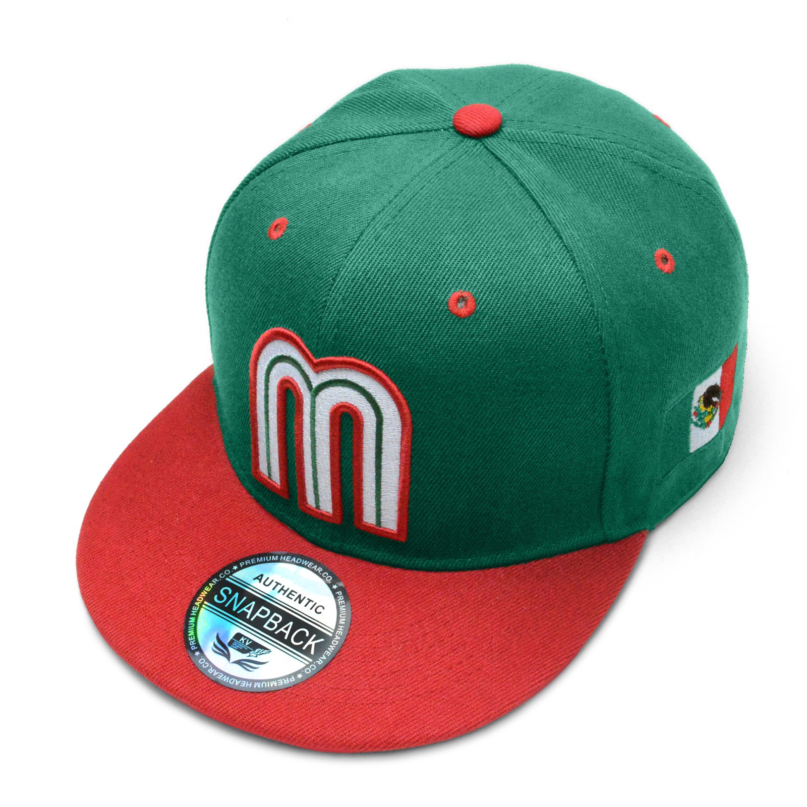 Premium Mexico Baseball Cap Embroidered M Flag Snapback Hat – WBC Pride Gift