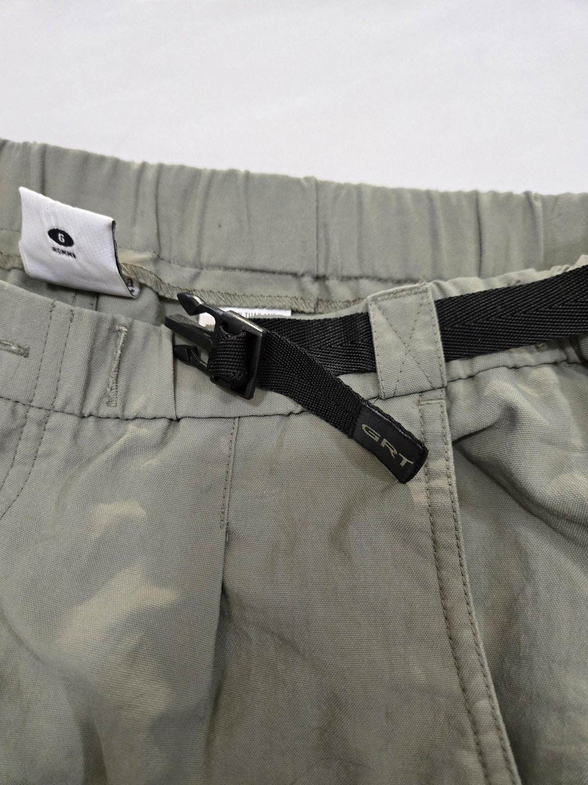 Columbia Pants Mens L Green Cargo Relaxed Microfiber Nylon Polyester Belted