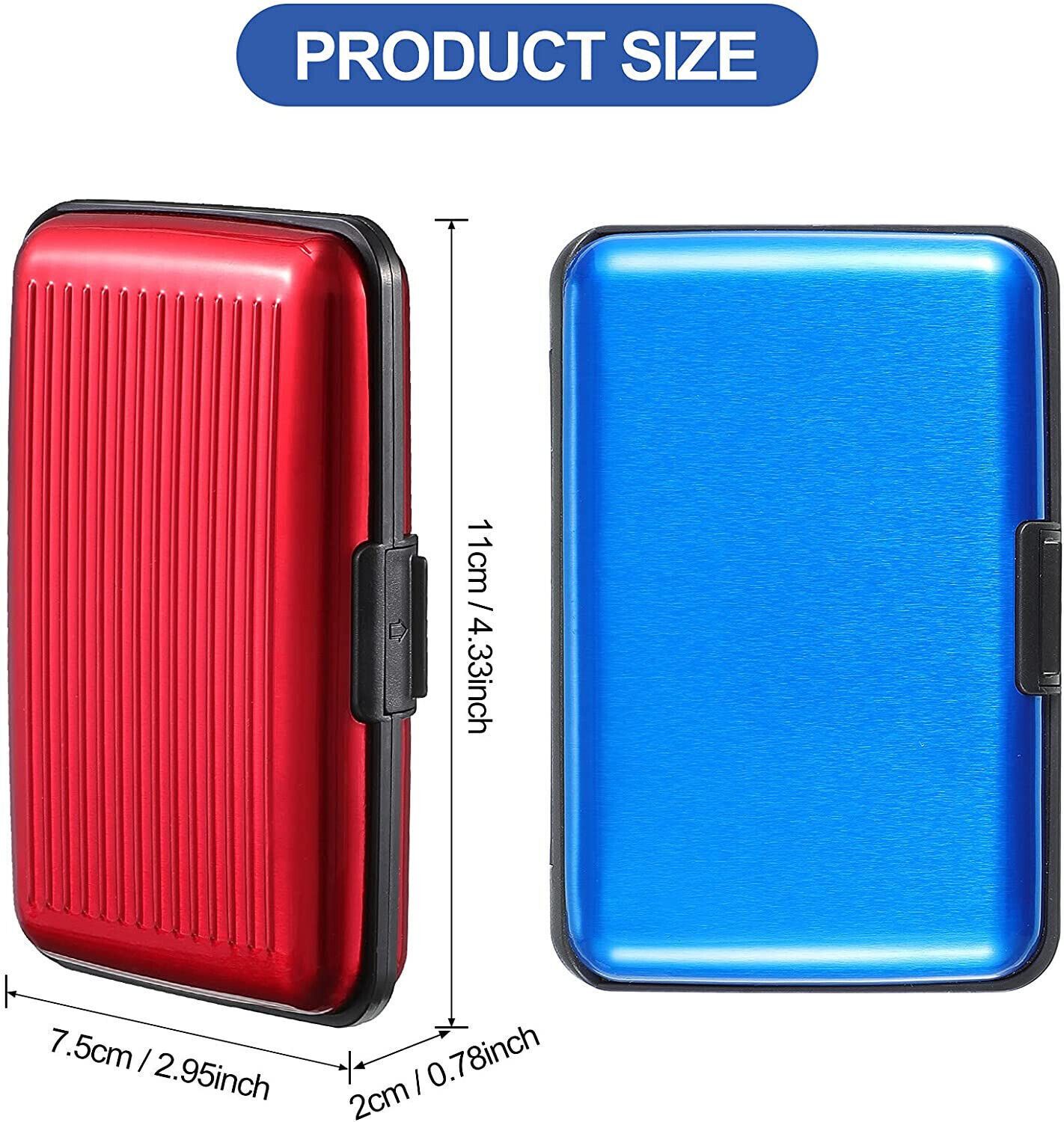 Pocket Waterproof Business ID Credit Card Wallet Holder Aluminum Metal RFID Case