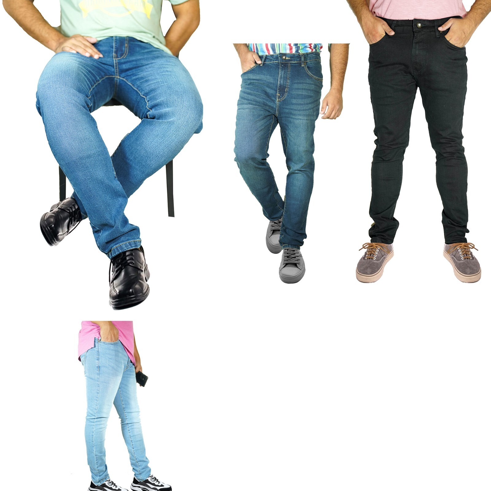 Men’s Slim Fit Jeans Stretch Denim Fashionable Skinny Casual Super Designer Pant