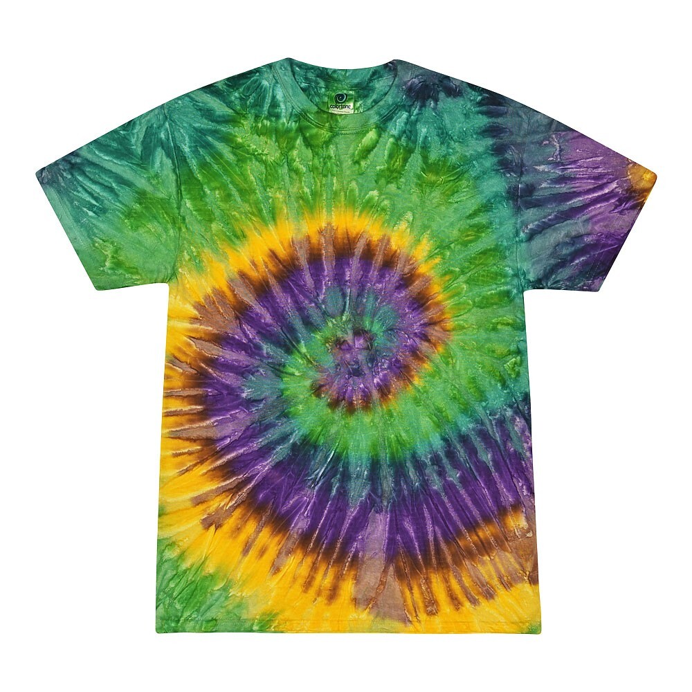 Tie Dye T-Shirts Multi-Color Kids & Adult Short Sleeve Cotton Colortone