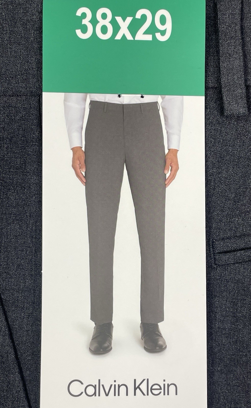 Calvin Klein Men’s Slim Fit Gray Dress Pants Size 38×29 NWT