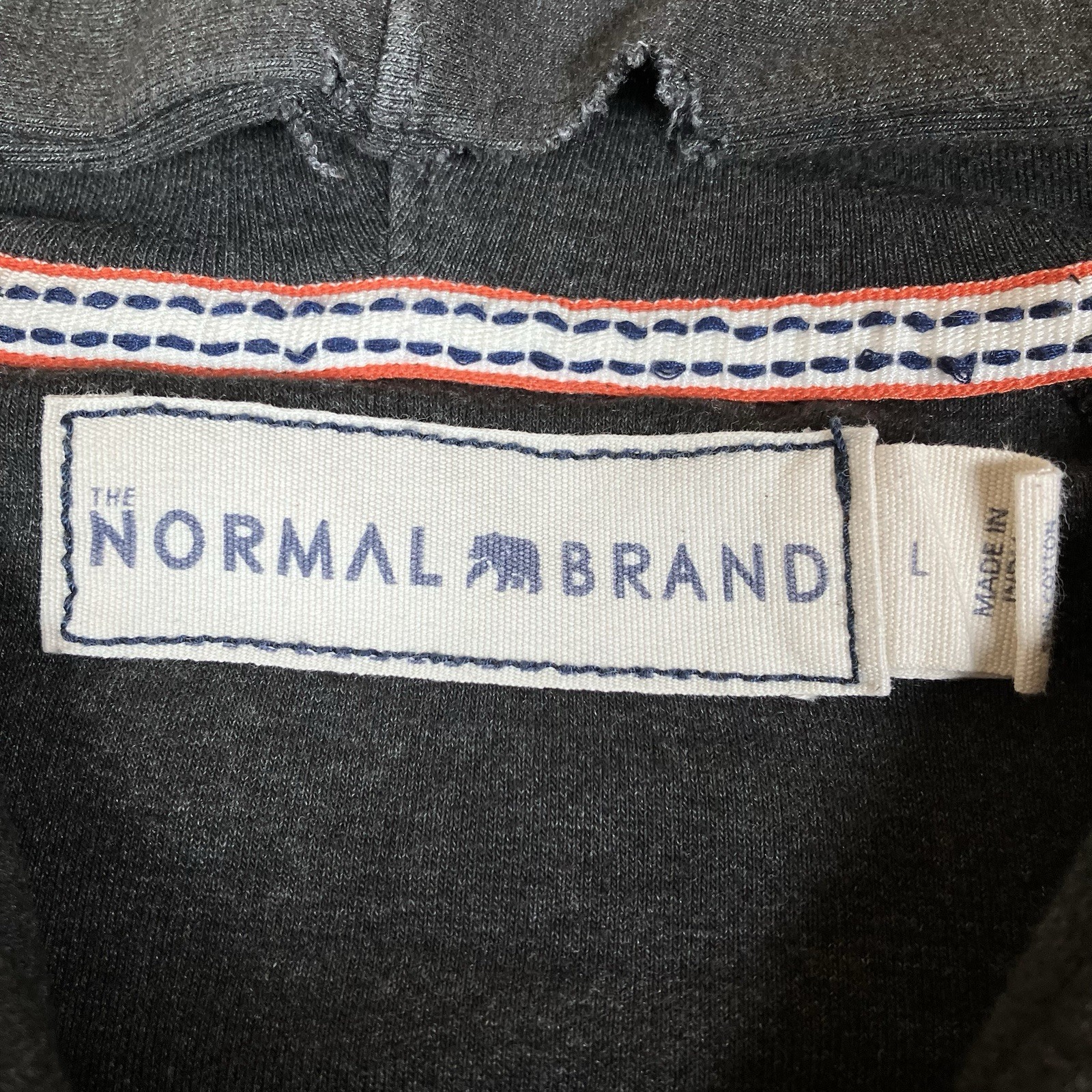 Normal Brand Mens Large Charcoal Gray Long Sleeve Puremeso Weekend Hoodie READ