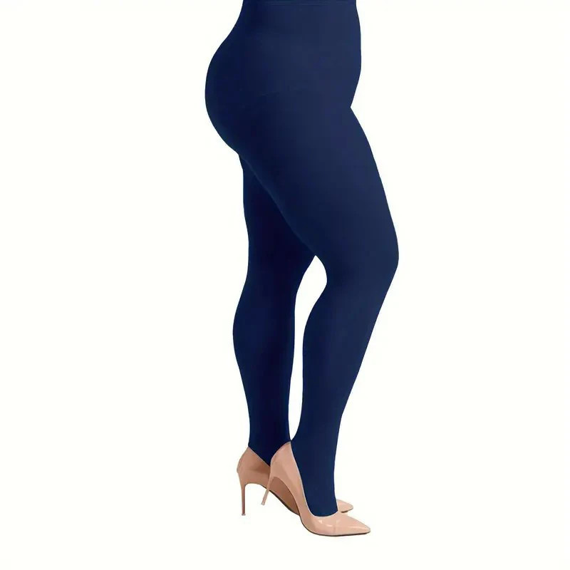 Medias Panty Terciopelo 120D Talla Grande Mujer Color Sólido Suaves Elásticas