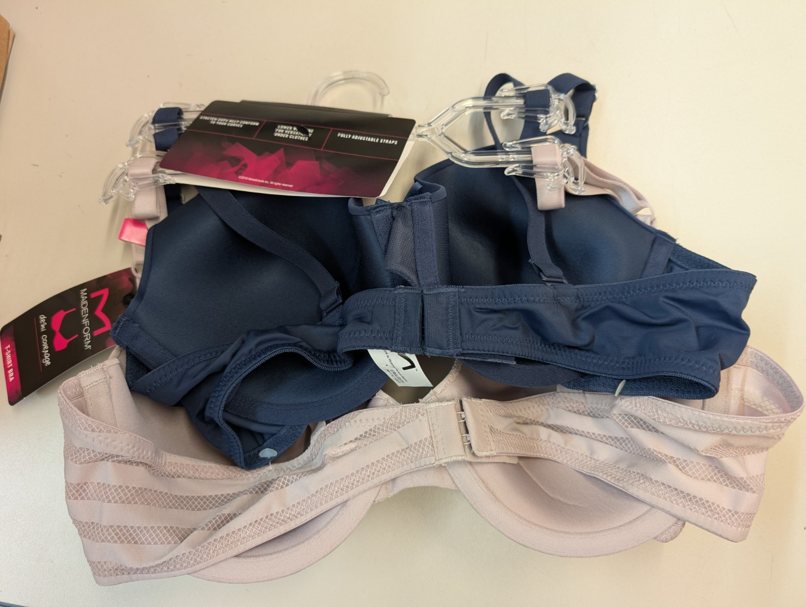 Maidenform 06562J One Fabulous Fit T-Shirt Underwire 2-Pack Demi Bras 38B