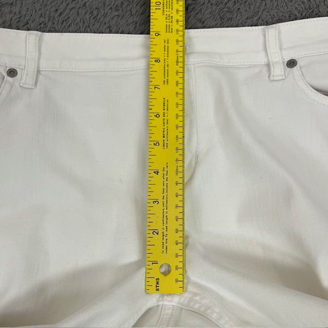 J.Jill Pants Womens 12 Crop Authentic Fit White Stretch 98% Cotton 2% Elastane