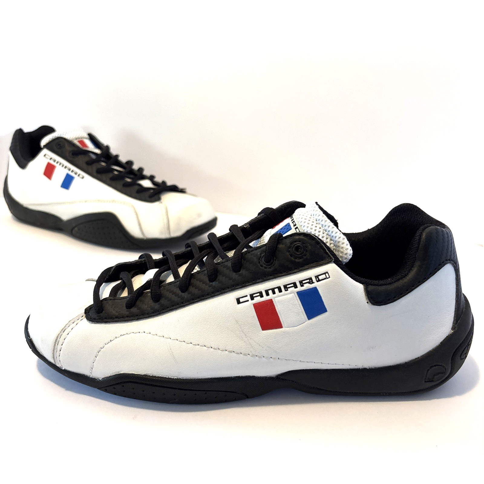 Piloti Driving Shoes Camaro ZLE Limited Edition Mens US 9 White/Black Chevrolet