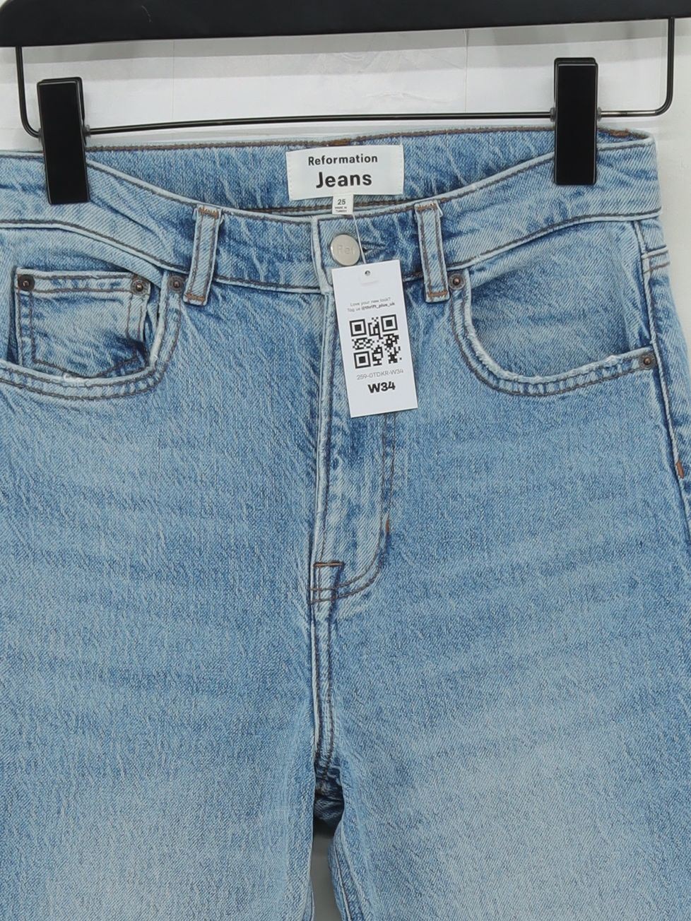 Reformation Women’s Jeans W 25 in Blue Cotton