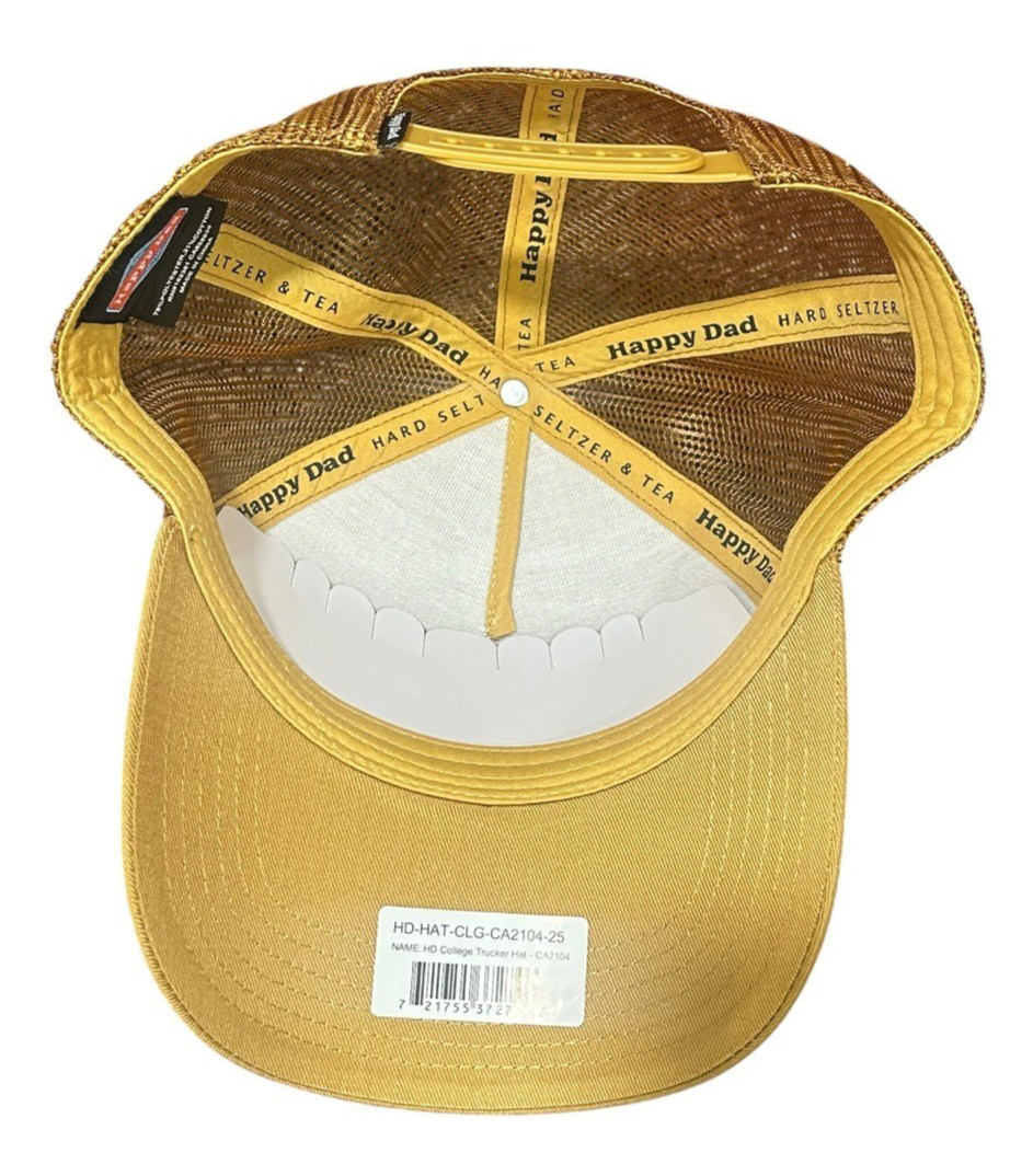 Happy Dad Hard Seltzer Trucker Mesh Snapback Hat Beige Tan Brown New NWT