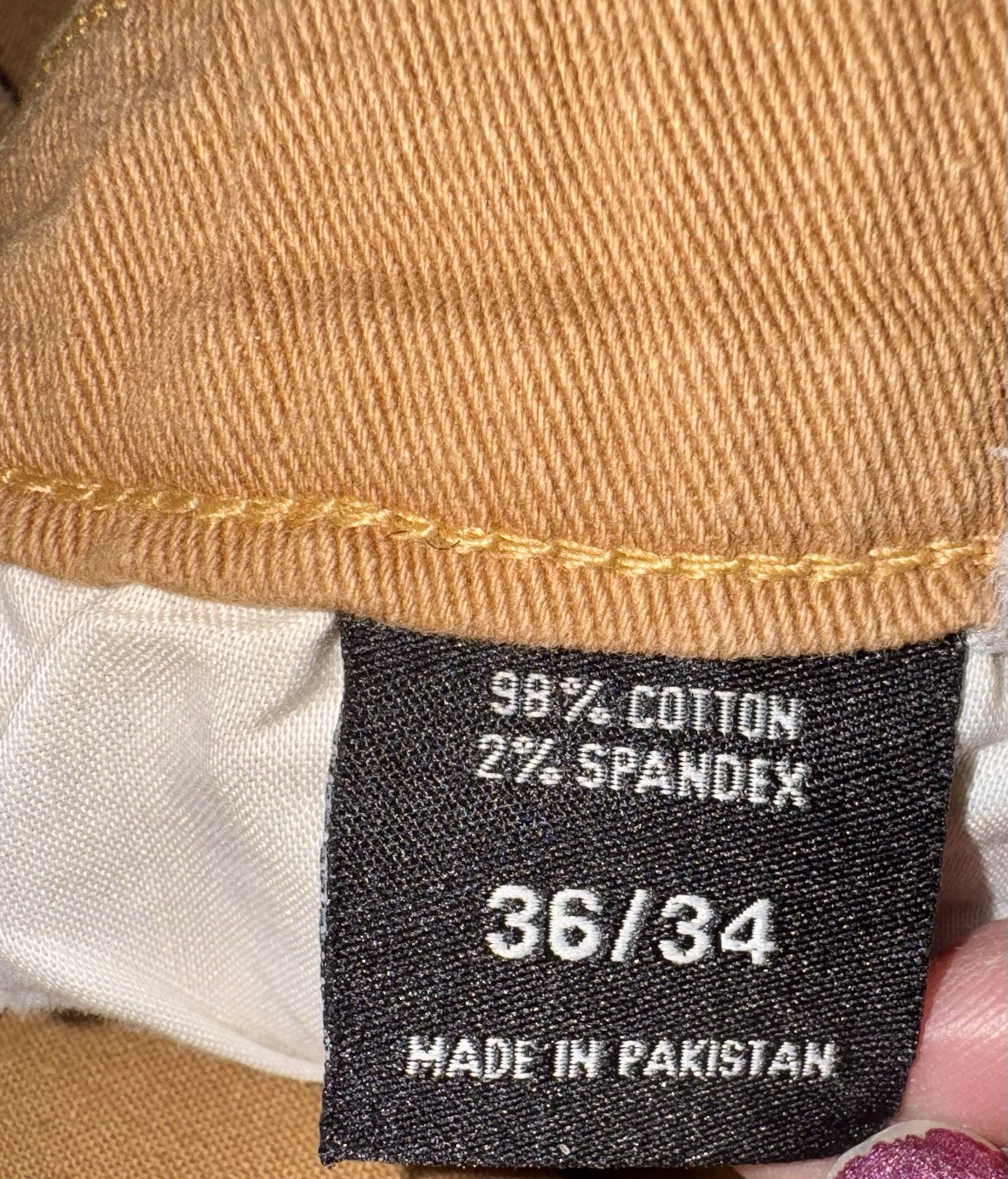 Men’s Khaki Destressed Jeans 36/34