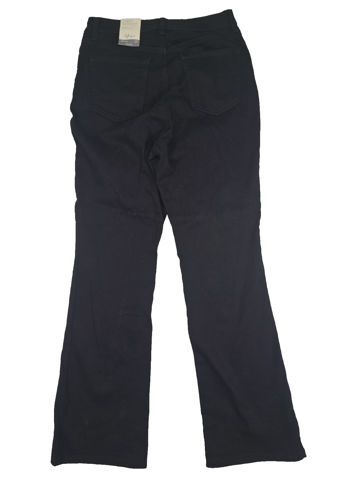 Brand New Style & Co Women’s Curvy-Fit Boot Cut High Rise Black Jeans Size 10
