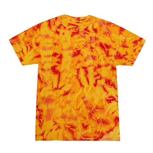 Orange Fire Tie Dye T-Shirts Adult & Kids Sizes Cotton Colortone