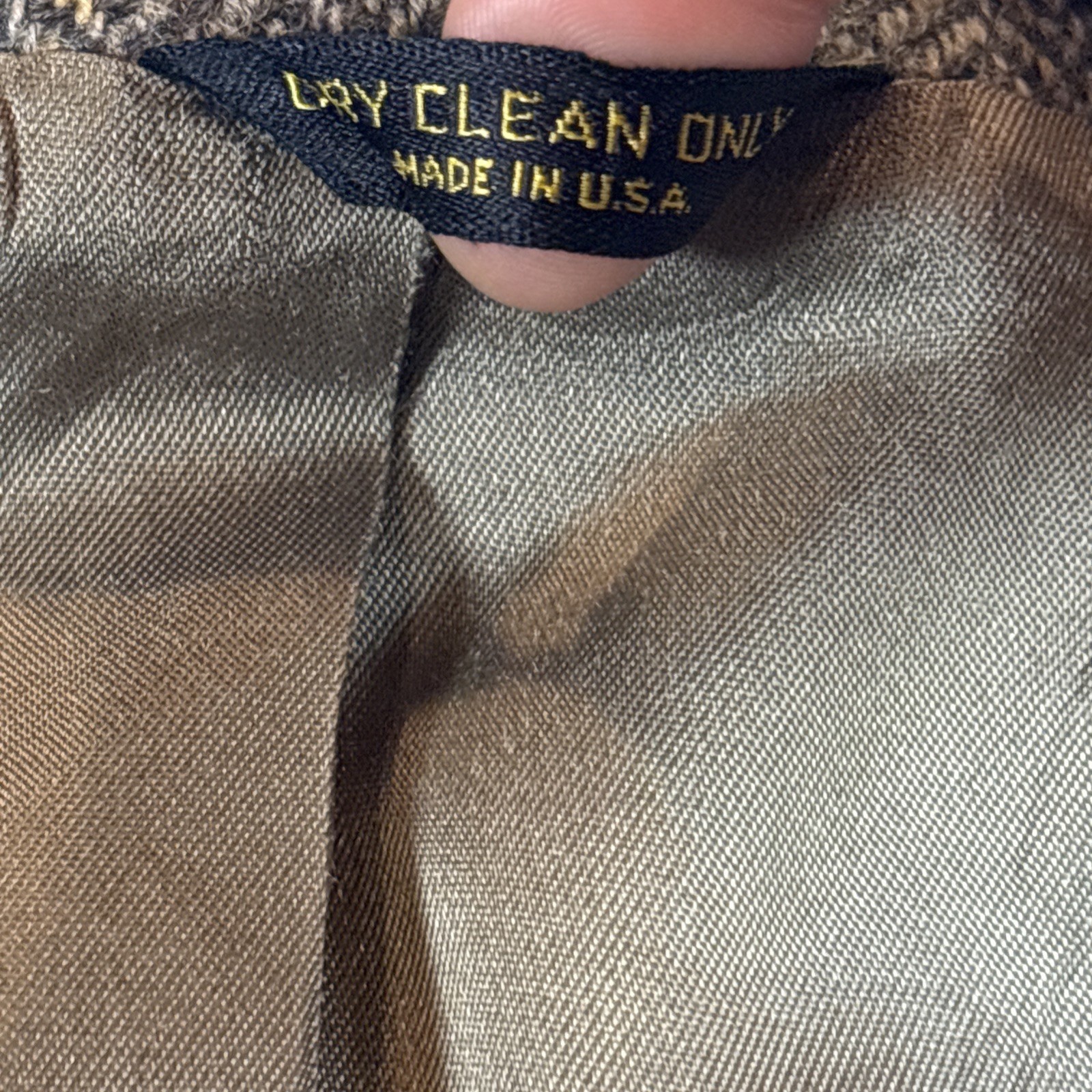 VTG Men’s 40R Stafford Hampshire Brown Herringbone Wool Tweed Blazer Jacket