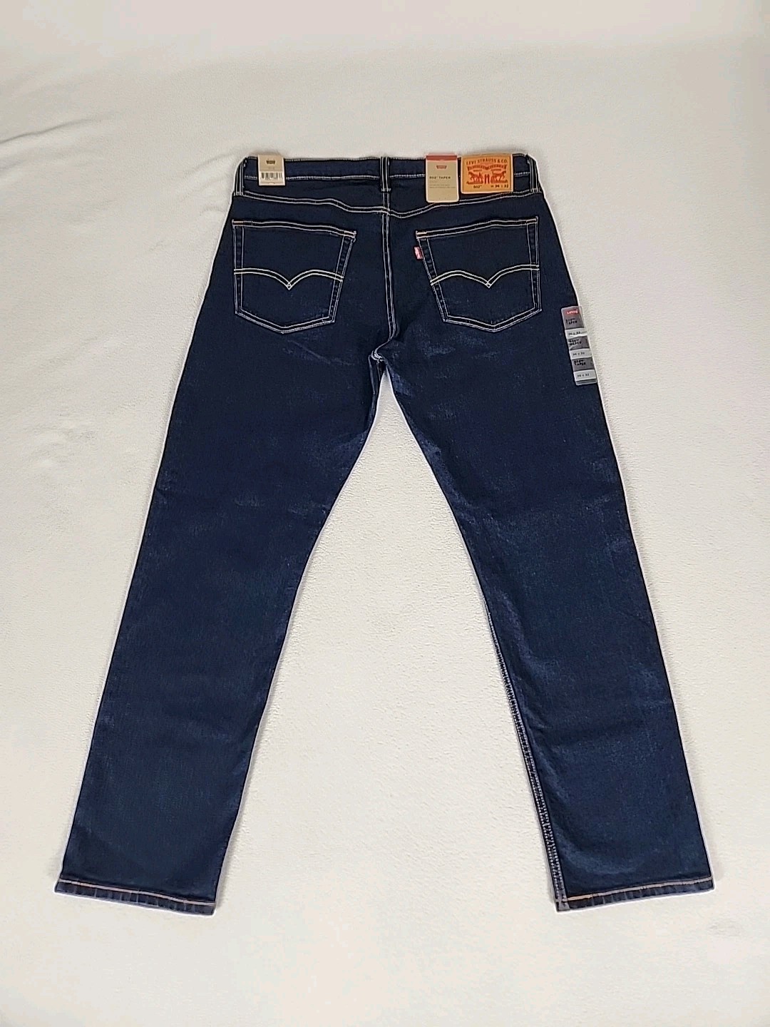 Levi’s 502 Regular Fit Zip Fly Tapered Leg Denim Jeans 36X32 Men’s Dark Blue