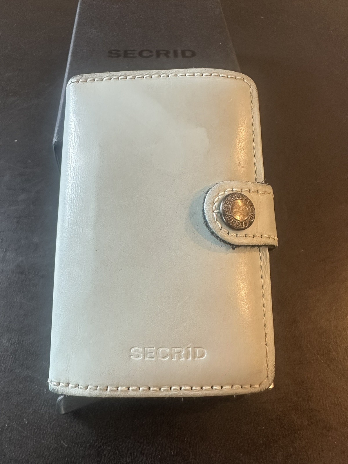 SECRID Men’s Blue Leather Wallet Money Card Holder Minimalist