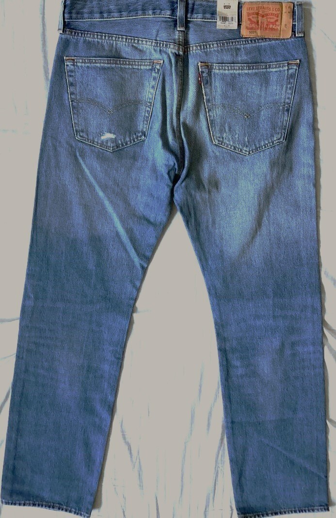 Levi’s 501 Original Button Fly 3482 Medium Blue Size 38×30 NonStretch DX New $80