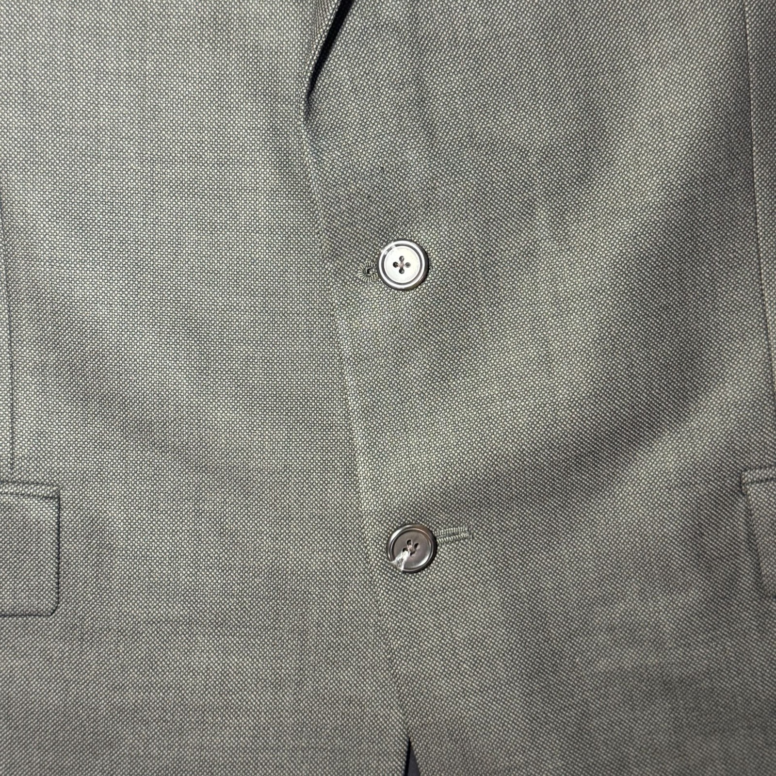 Lauren Ralph Lauren Grey Pure New Wool Two-Button Suit Set