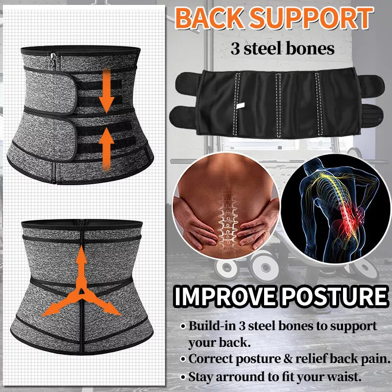 Men Neoprene Sauna Sweat Vest Body Shaper GYM Waist Trainer Fat Burner Shapewear
