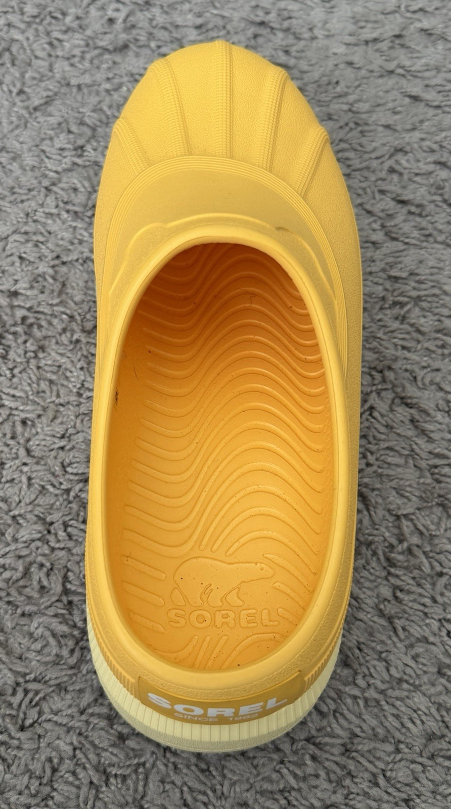 Sorel Caribou Clog Yellow Ivory Waterproof Slip-Ons Mule Shoes Women’s Size 7