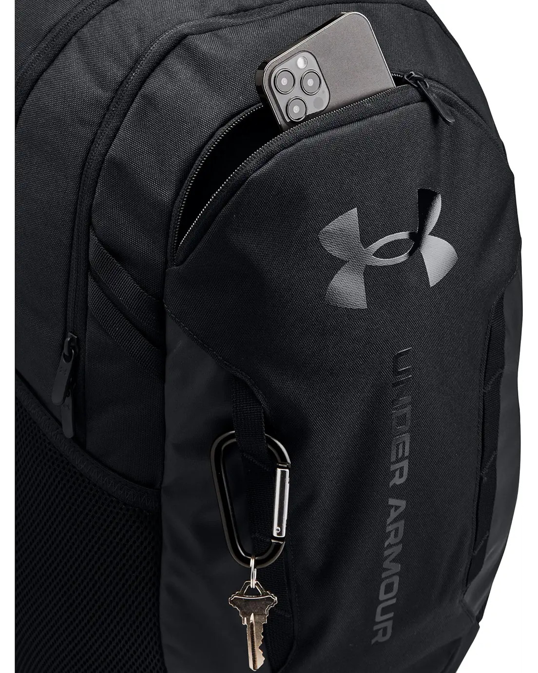 Under Armour UA Hustle 6.0 Unisex OSFM 16″ Laptop Backpack, Black/Black/Black
