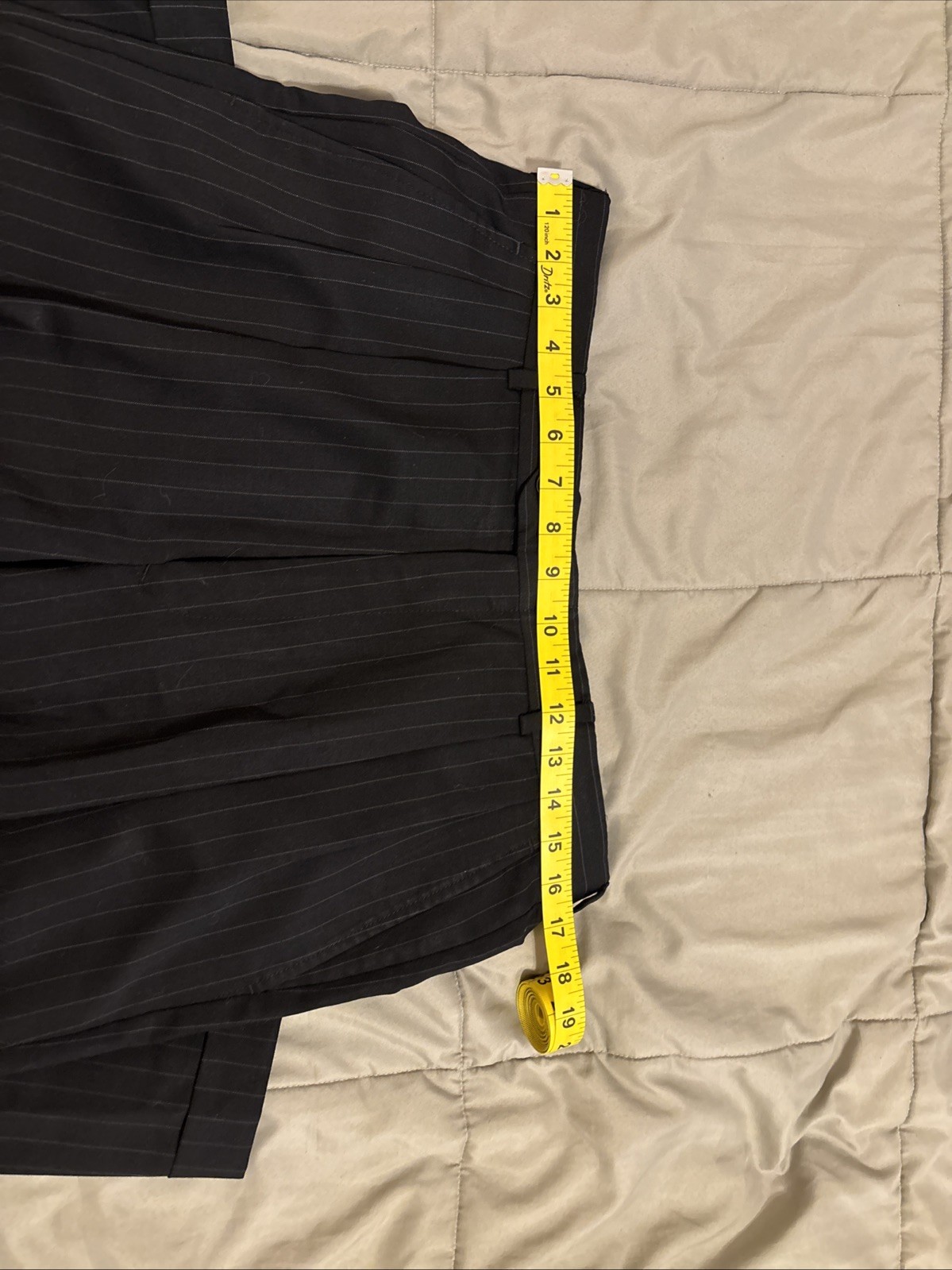 40R 34X28 Gianfranco Ruffini Men’s Black Pinstripe Suit