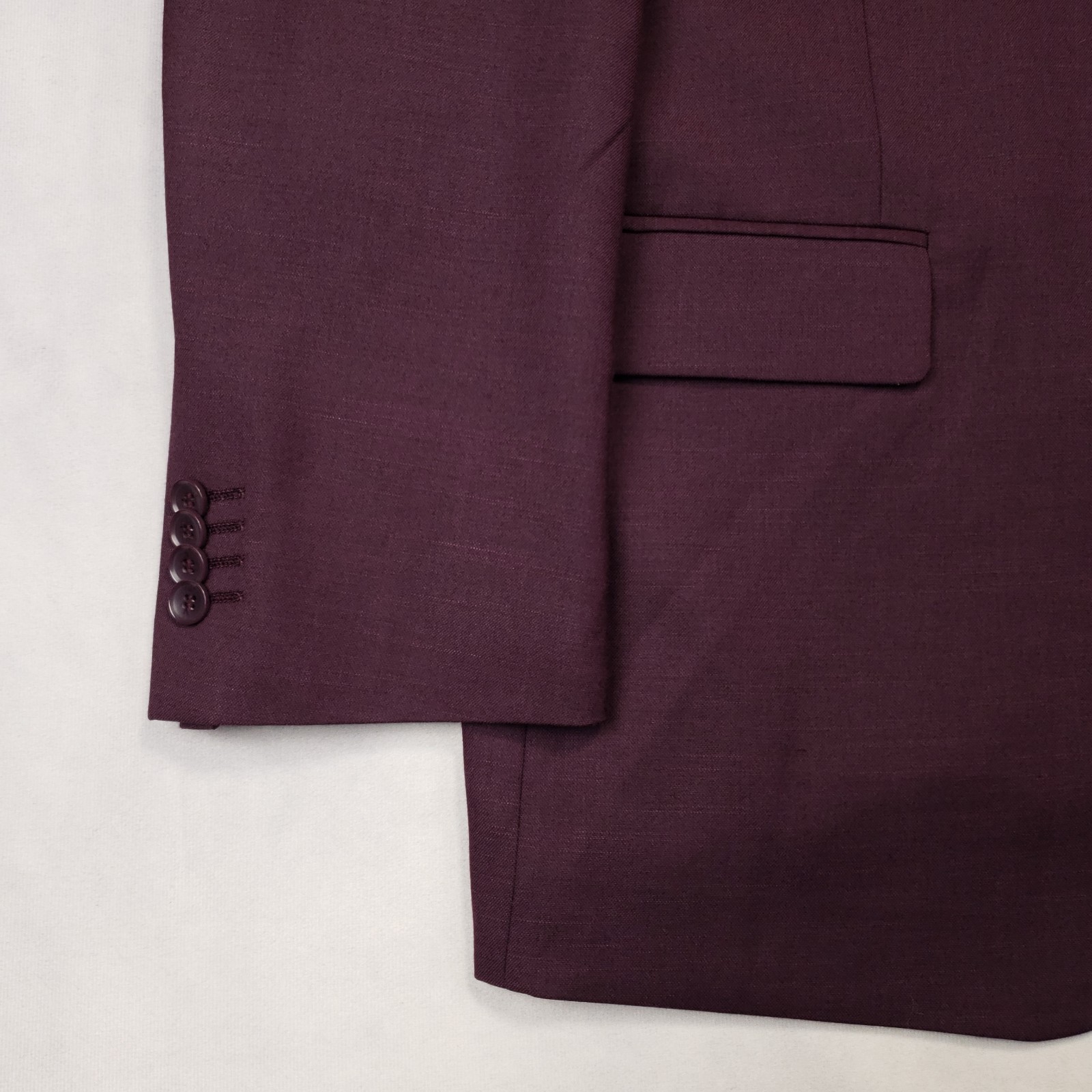 Lineage Sport Coat Men’s 46R Burgundy Two Button Double Vented Stretch Blazer