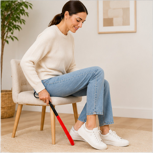 Long Handle Shoe Horn 18 In Easy Shoe Helper Dressing Aid For Seniors Adults USA