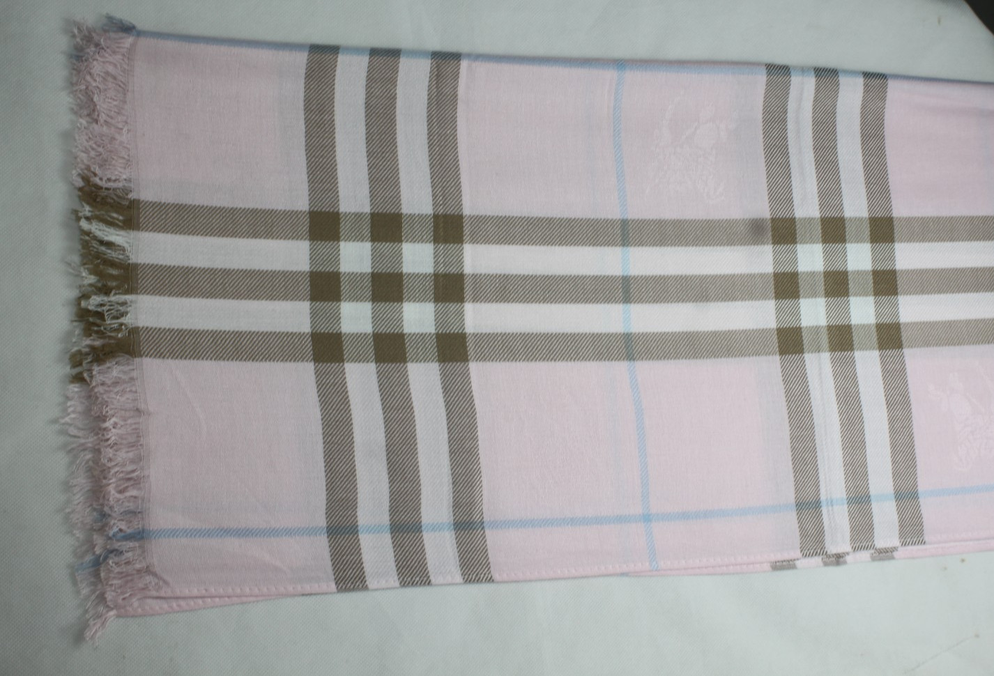 Authentic Burberry Scarf Shawl Stole Wrap 100% Cashmere Multicolor Used