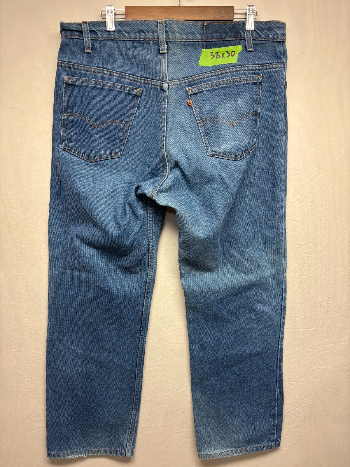 Levi’s Jeans Mens Blue Denim Stretch 5-Pockets Straight Leg Regular Fit 38×30