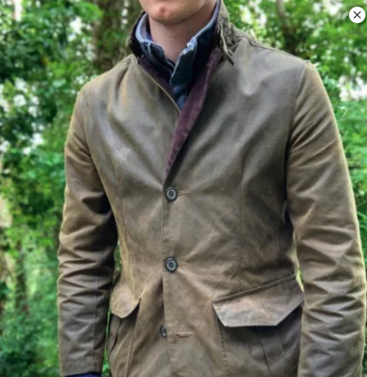 BARBOUR LUTZ Waxed Jacket Olive Rugged Sophistication MSRP$520 British Luxury