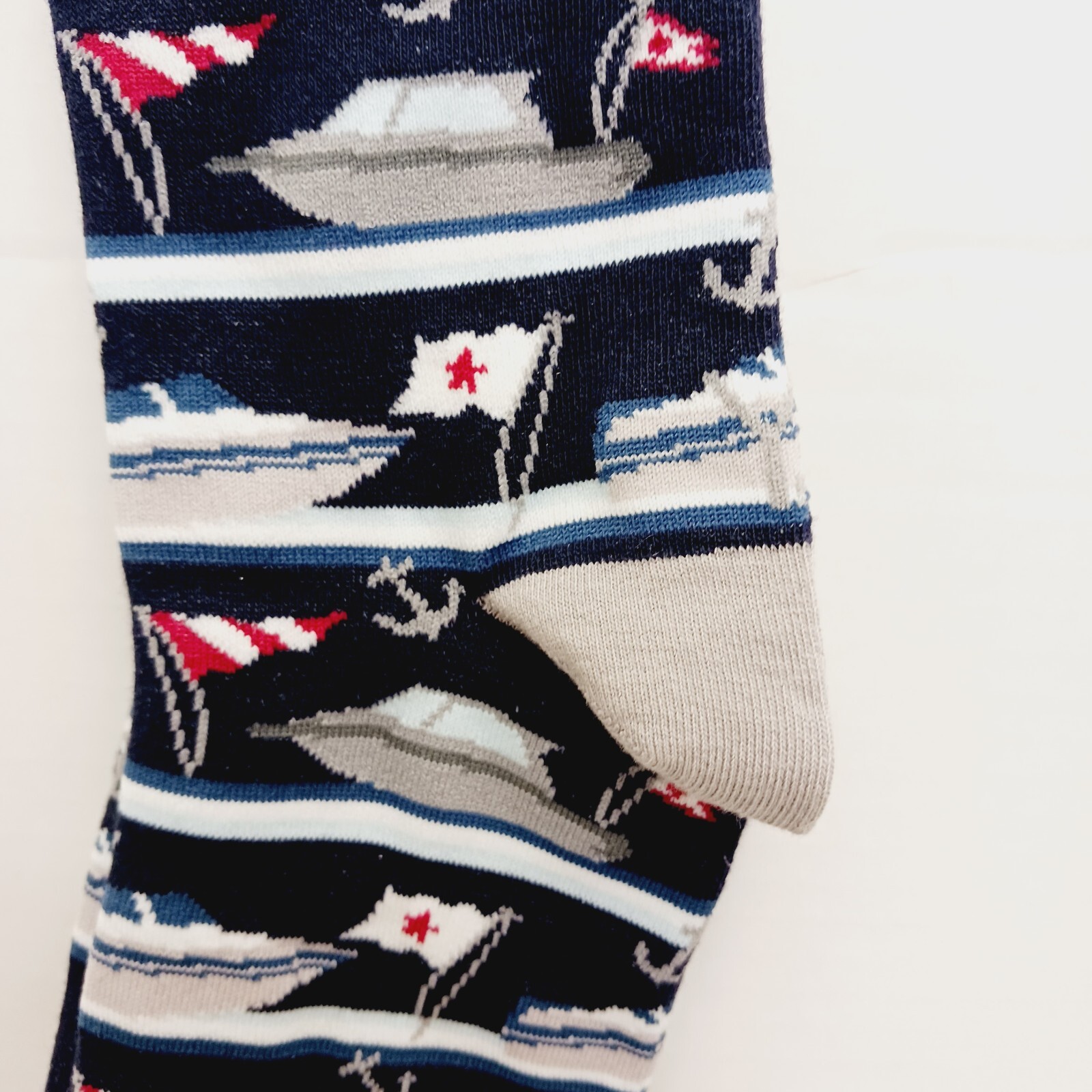 Yo Sox Socks Crew Men Women Yacht Boat Ship Anchor Sailing Nautical Flag Cruise