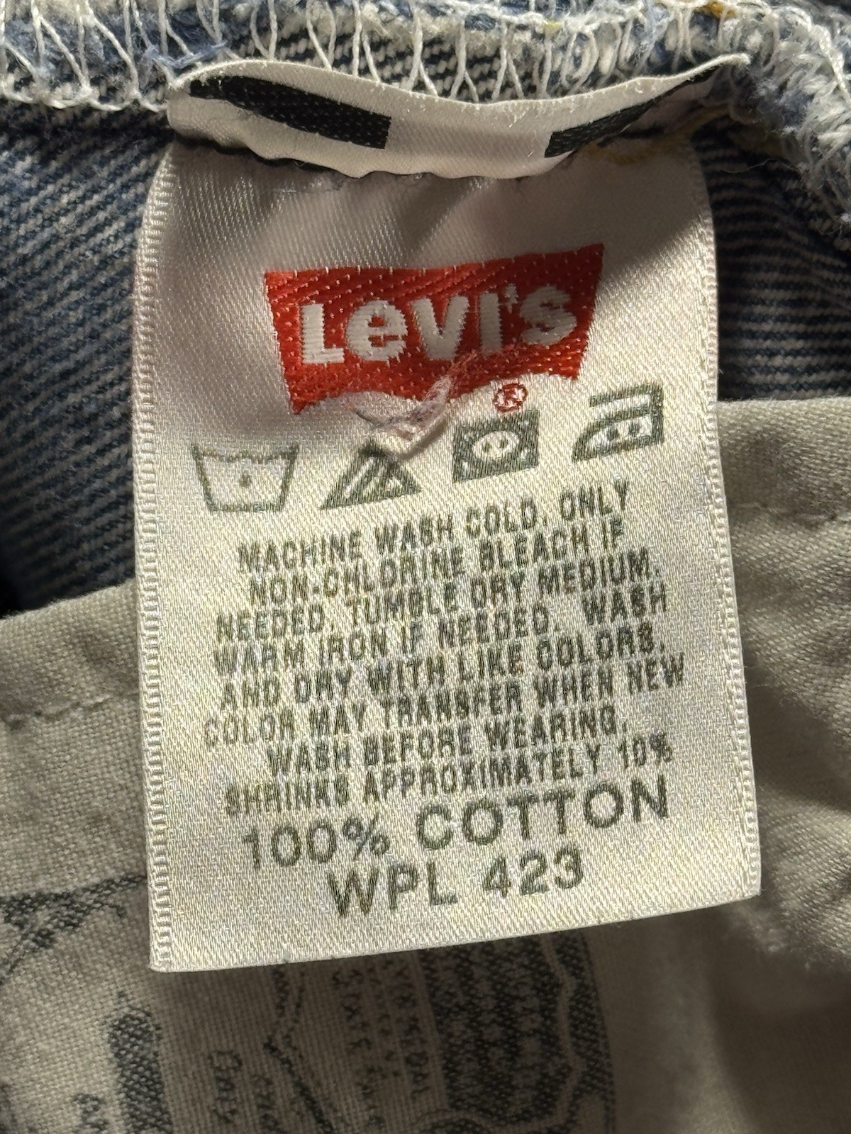 Levi’s 501 Original Fit Jeans Men’s 36×32 Blue Button Fly Distressed Y2K