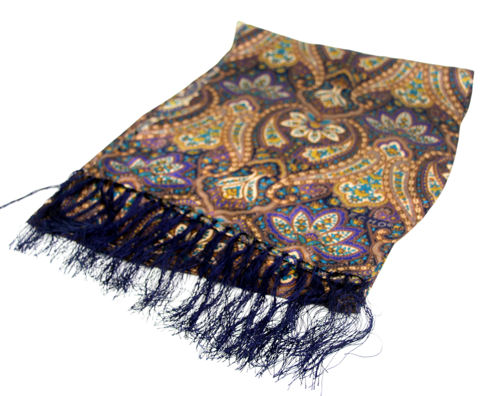 11 1/4″x59″ ECHO MULTICOLOR 100%SILK FLORAL FRINGE EVENING PROMO MEN’S SCARF(52T