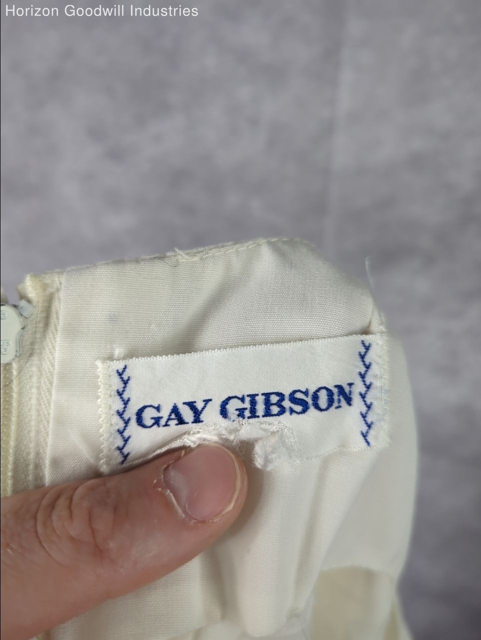 Vintage Gay Gibson Women’s White/Blue Stripe Sleeveless Nautical Button Dress